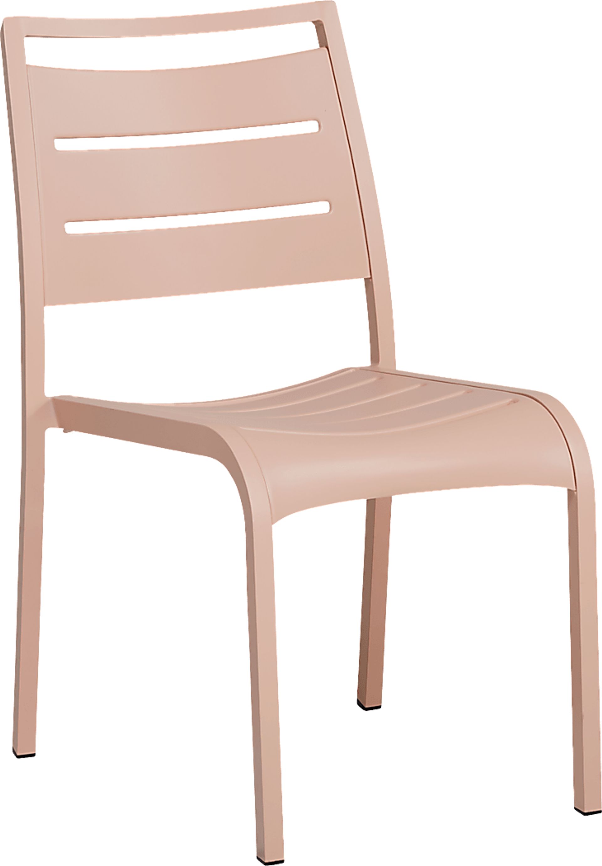 Park Walk White 7 Pc 70 in. Rectangle Outdoor Dining Set with Blush Chairs - Image 7