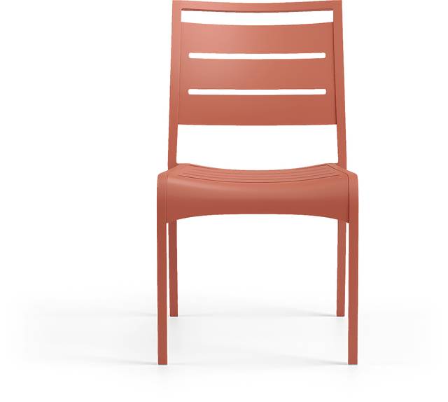 Park Walk White 7 Pc Rectangle Outdoor Dining Set with Coral Chairs - Thumbnail - Image 8