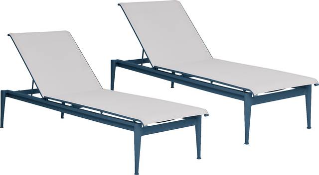 Park Walk Navy Outdoor Chaise, Set of 2 - Thumbnail - Image 1