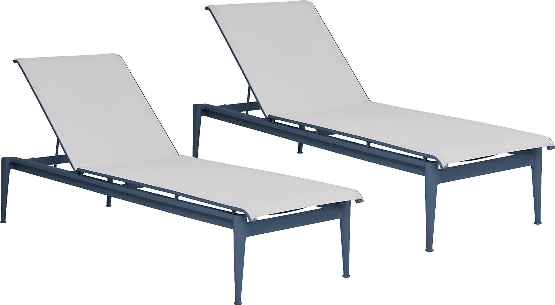 Park Walk Navy Outdoor Chaise, Set of 2 - Image 1