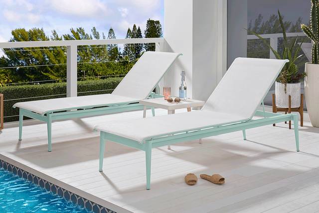 Park Walk Surf Outdoor Chaise, Set of 2 - Thumbnail - Image 1