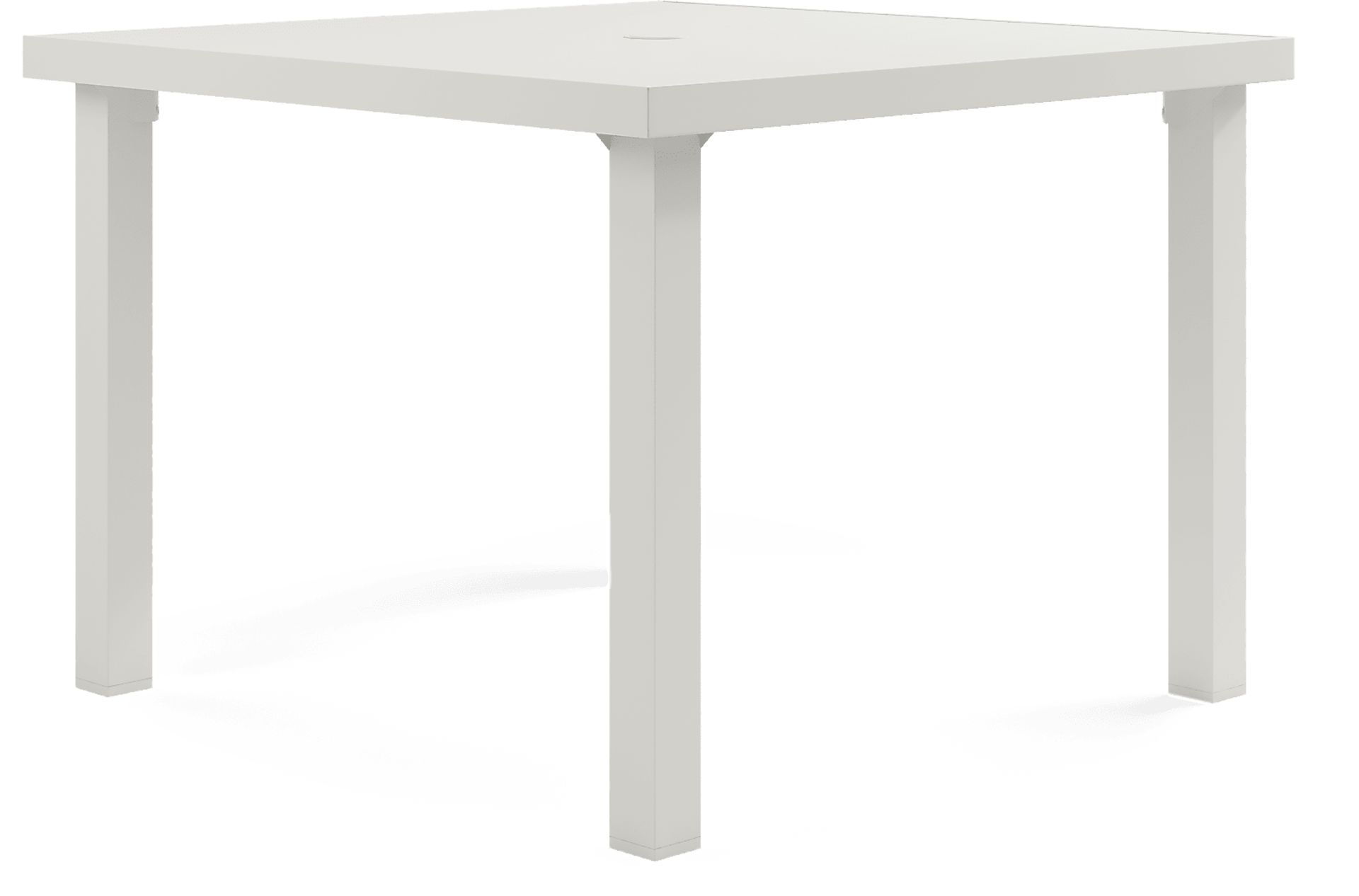 Park Walk White Colors,White Aluminum Outdoor 40 in. Square Dining ...