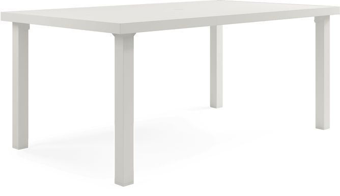 Park Walk White 70 in. Rectangle Outdoor Dining Table