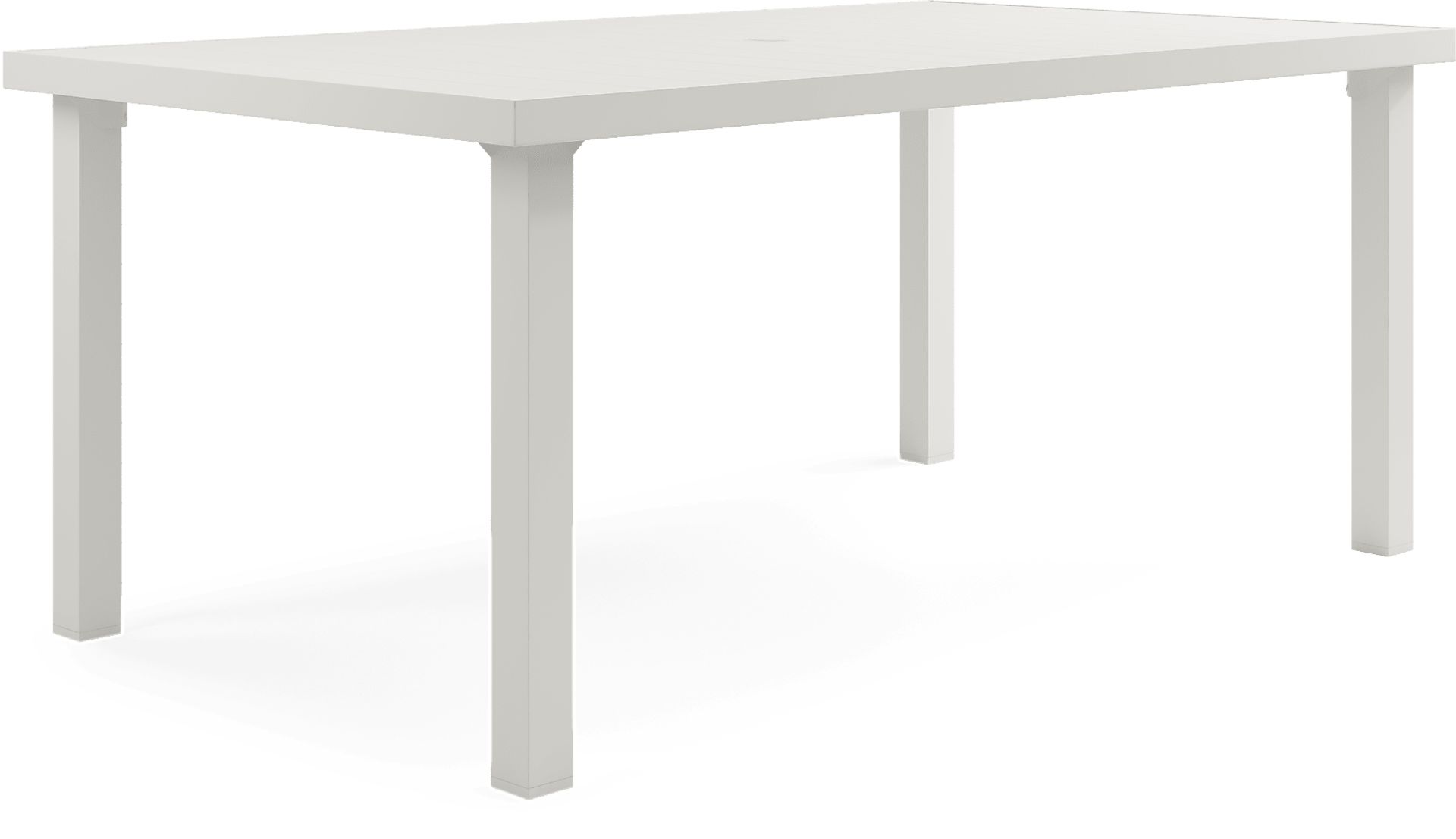 Park Walk White Colors,White Aluminum Outdoor 70 in. Rectangle Dining ...