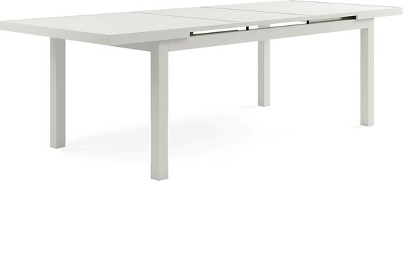 Park Walk White 73 - 97 in. Rectangle Extension Outdoor Dining Table