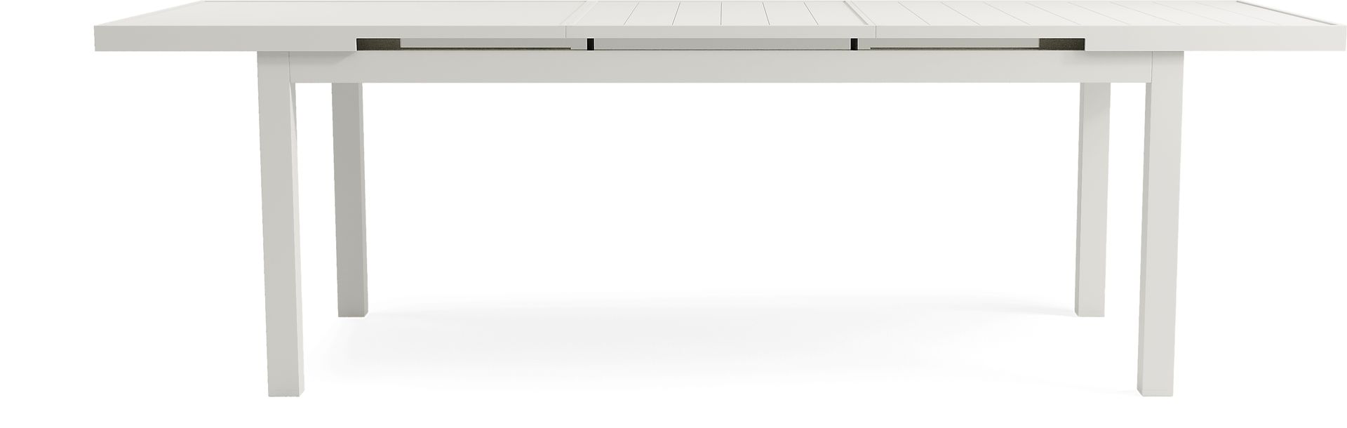 Park Walk White 73 - 97 in. Rectangle Extension Outdoor Dining Table - Image 2