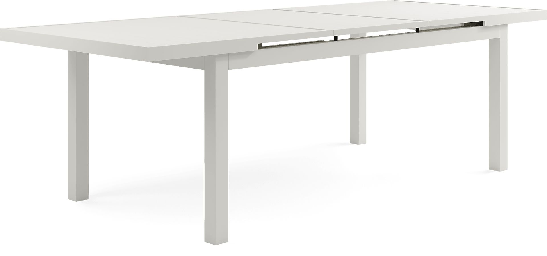 Park Walk White 73 - 97 in. Rectangle Extension Outdoor Dining Table - Image 1