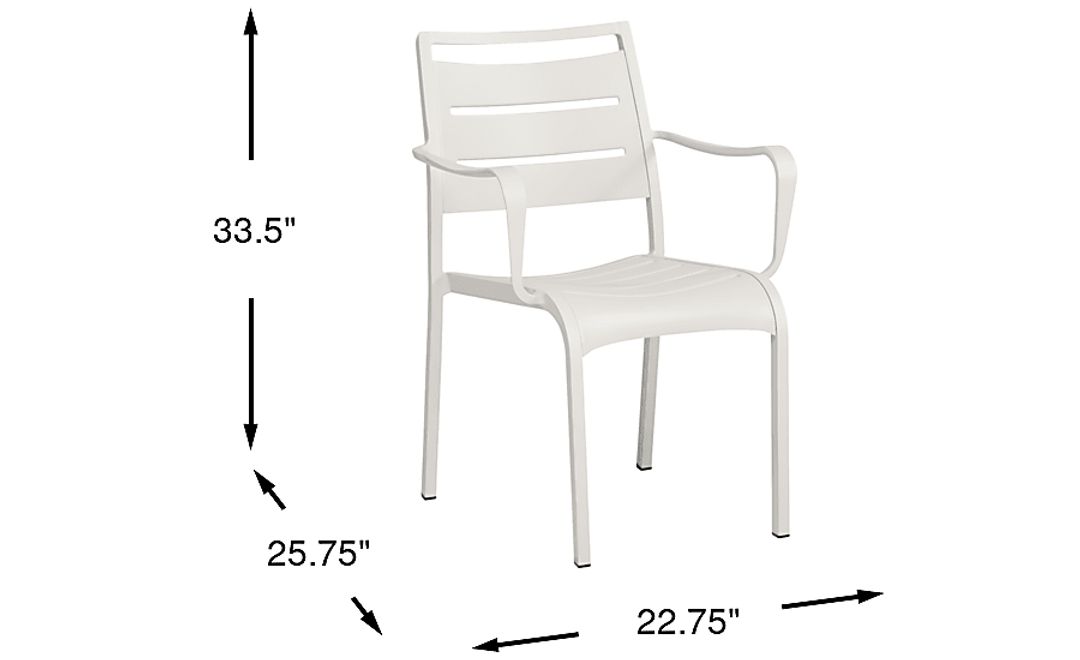 Park Walk White Arm Chair