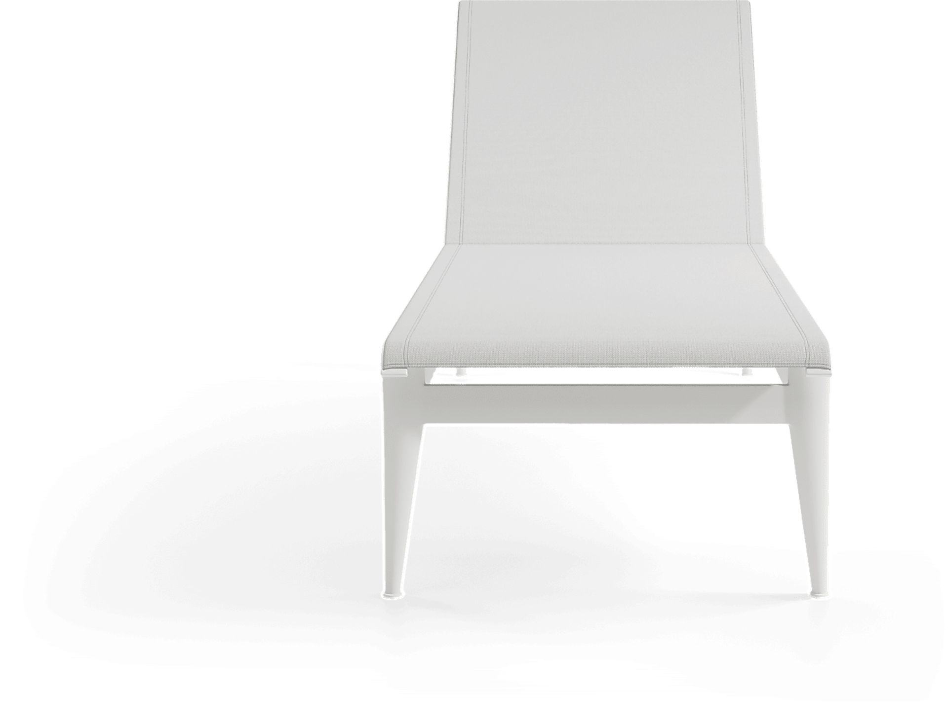 Park Walk White Outdoor Chaise - Image 2