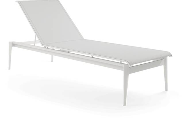 Park Walk White Outdoor Chaise - Thumbnail - Image 1