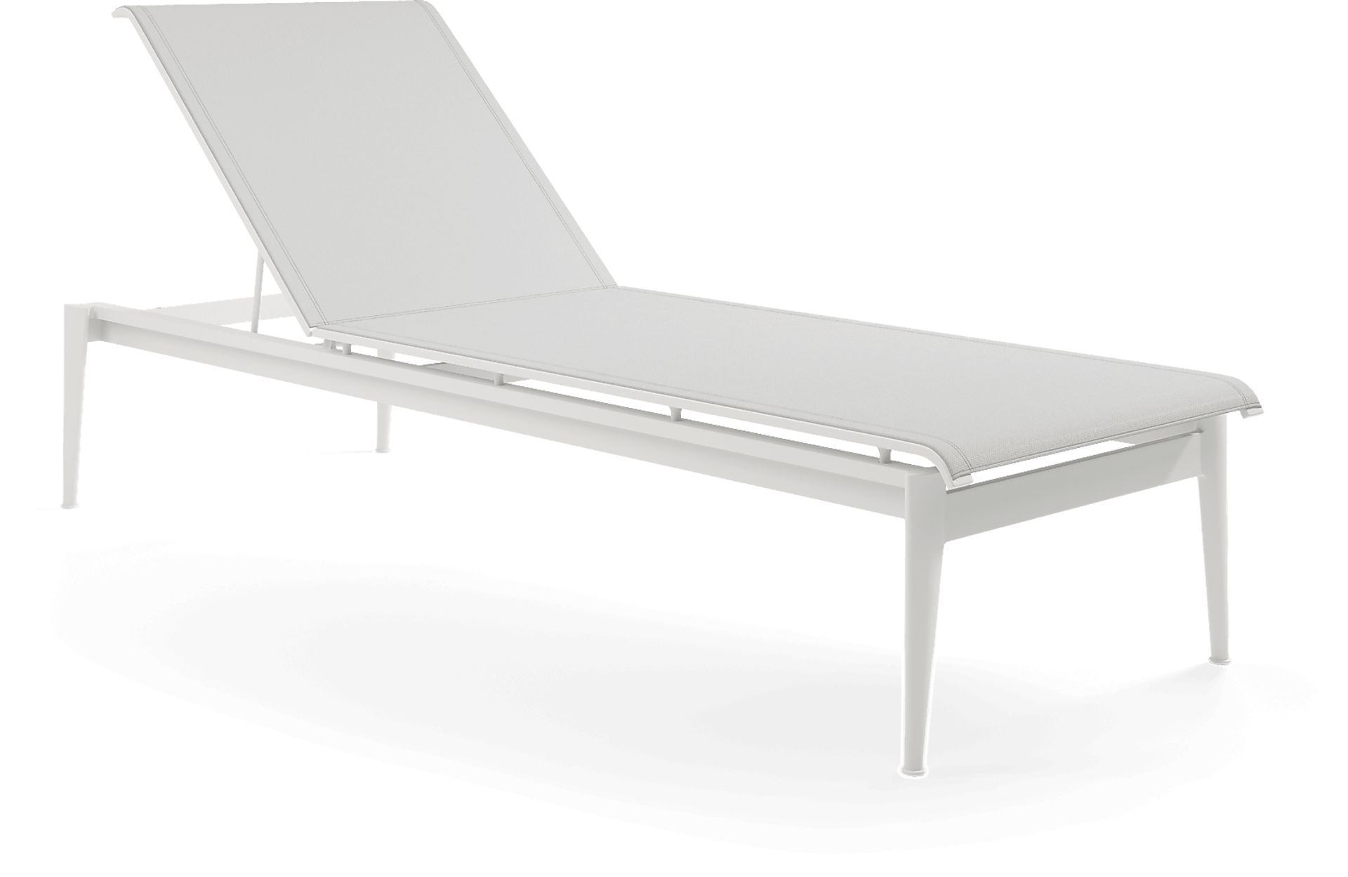 Park Walk White Outdoor Chaise - Image 1
