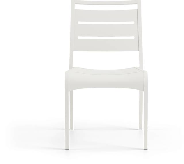 Park Walk White Outdoor Side Chair - Thumbnail - Image 2