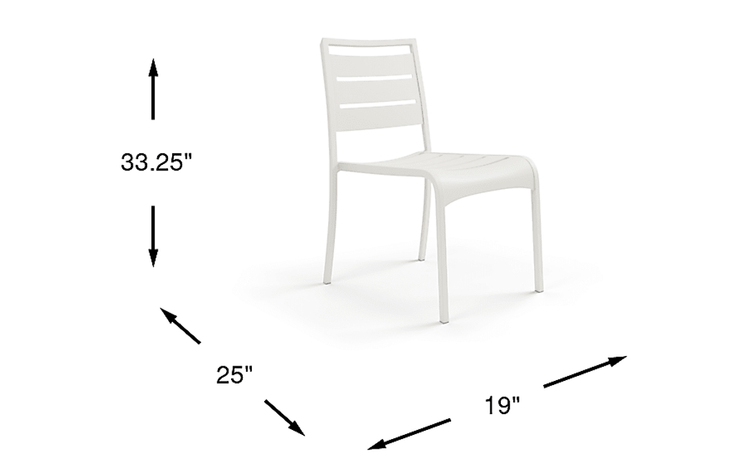 Park Walk White Outdoor Side Chair