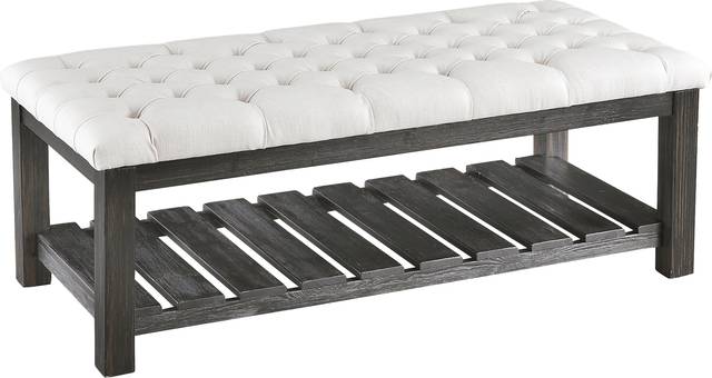 Parkbriar Cream Accent Bench - Thumbnail - Image 3