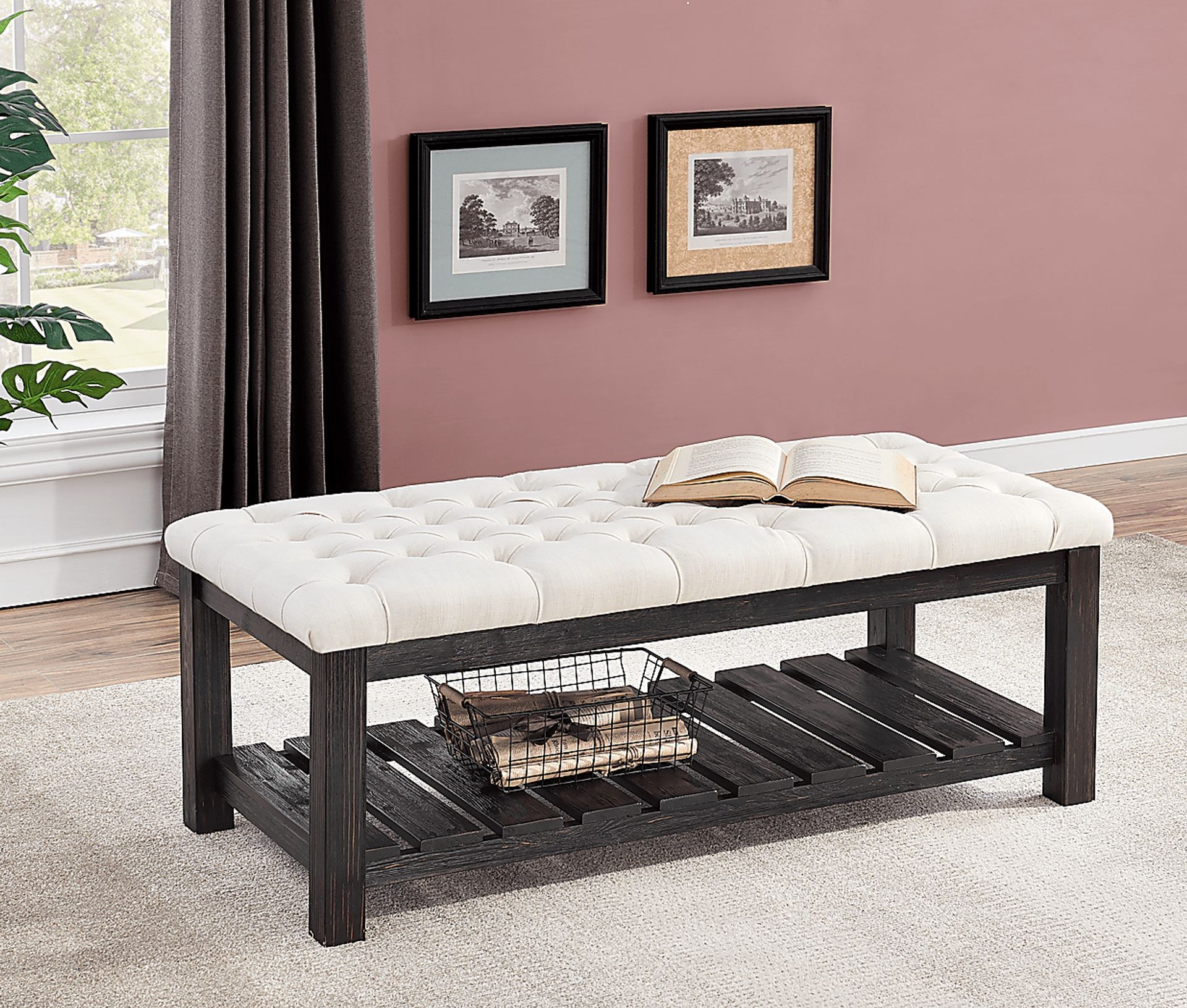 Parkbriar Cream Accent Bench - Image 4