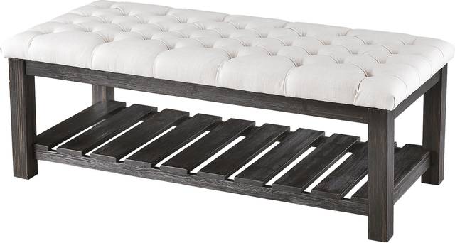 Parkbriar Cream Accent Bench - Thumbnail - Image 1