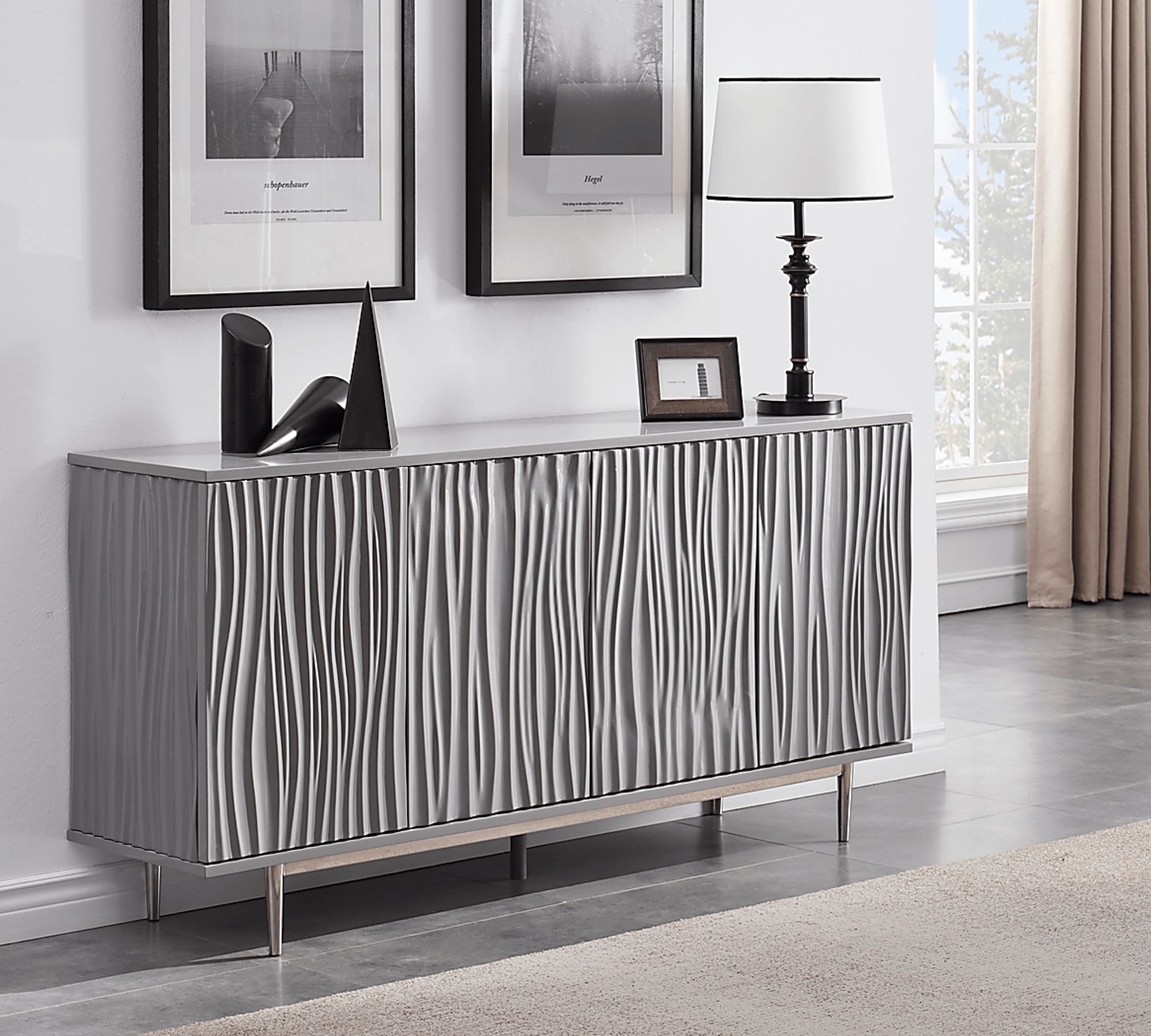 Parkbrook Gray Credenza - Image 2