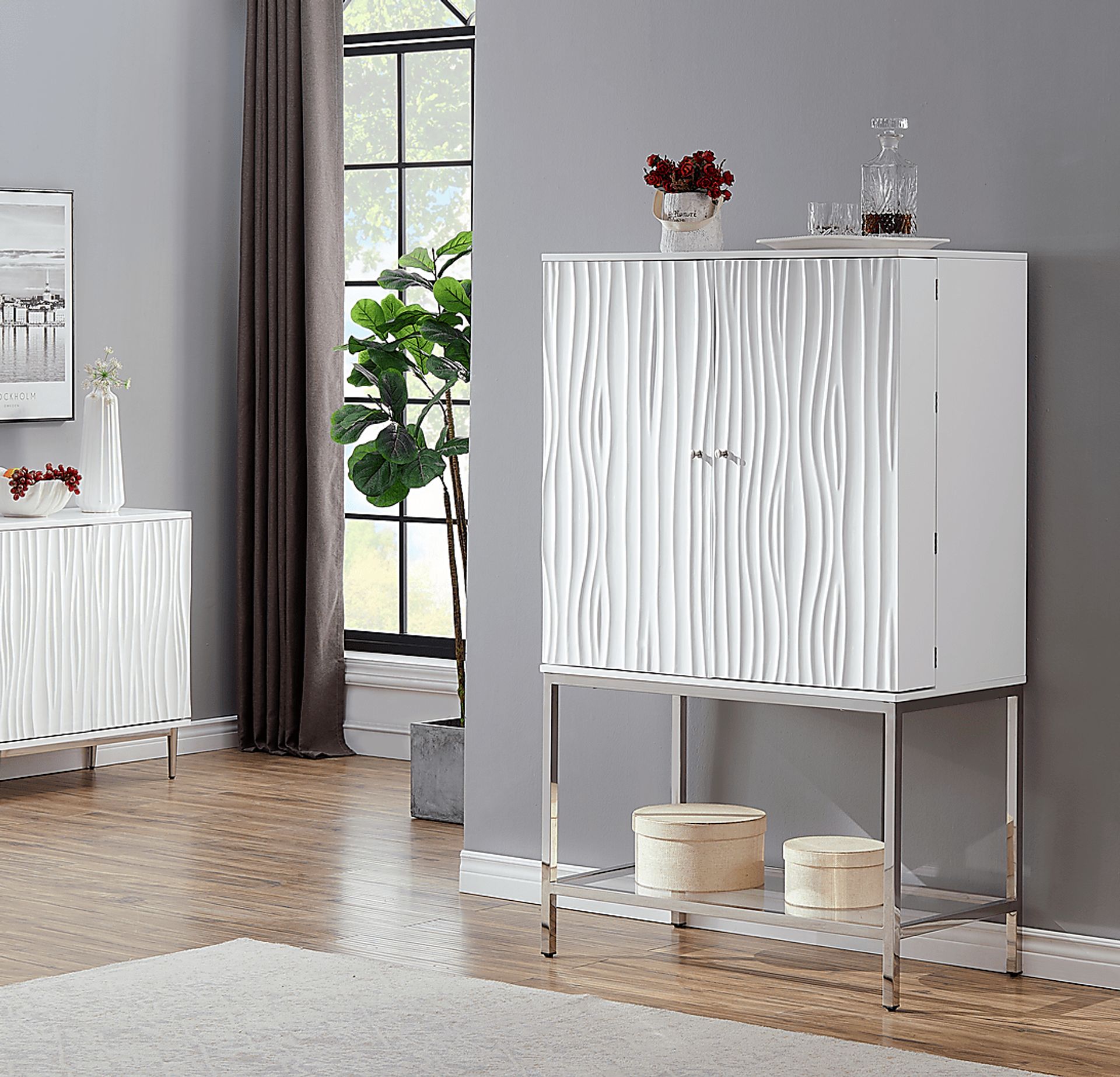 Parkbrook White Wine Cabinet - Image 2