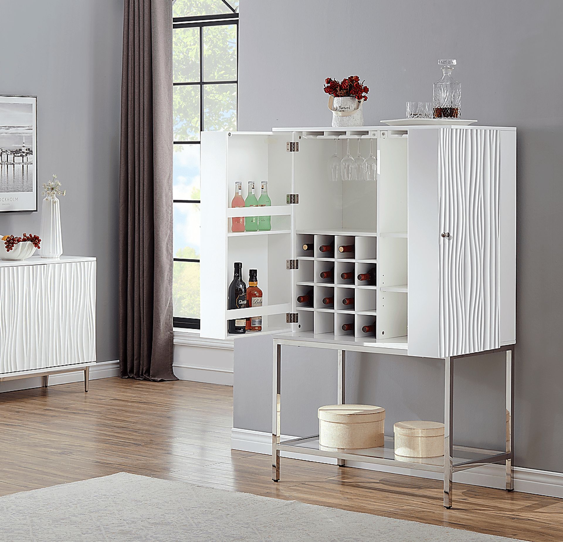 Parkbrook White Wine Cabinet - Image 3