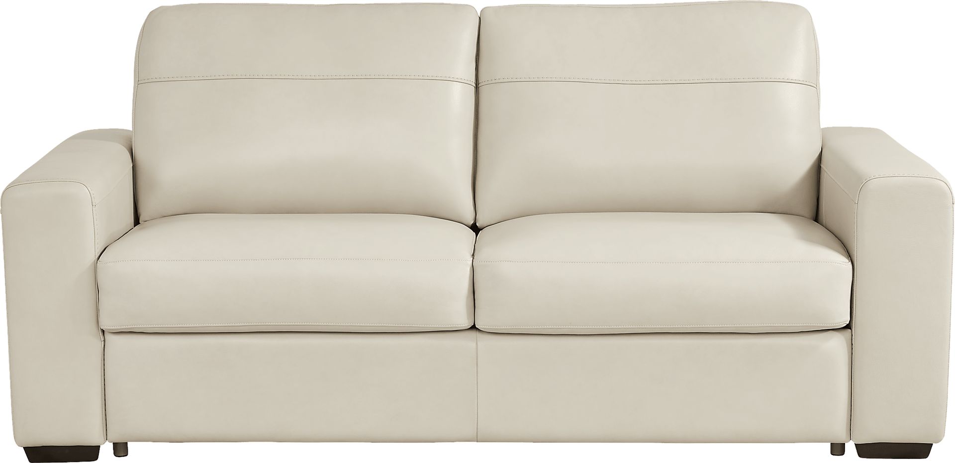 Parker Cream Leather Apartment Sofa - Image 1