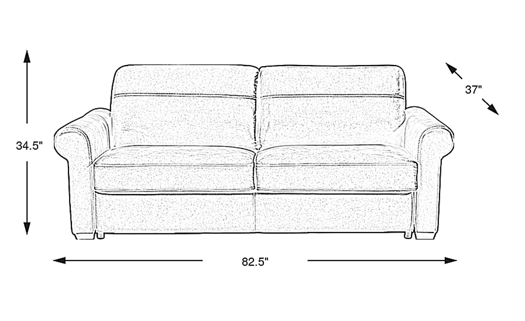 Parker Leather Sleeper Sofa With Roll Arms
