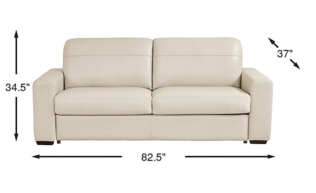 Parker Leather Sleeper Sofa With Track Arms