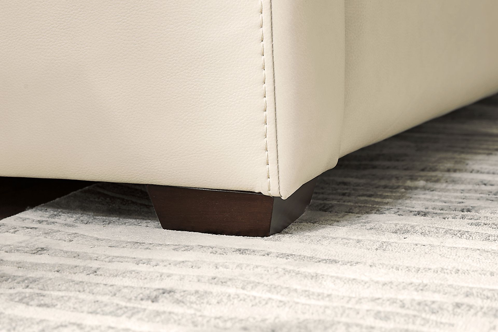 Parker Cream Leather Sofa - Image 5