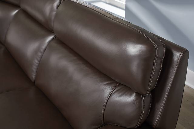 Parker Point Dark Brown Leather 8 Pc Triple Power Reclining Sectional Living Room - Thumbnail - Image 8