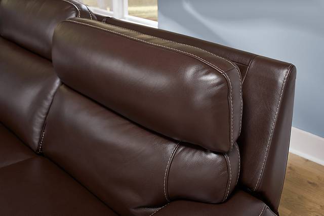 Parker Point Dark Brown Leather 8 Pc Triple Power Reclining Sectional Living Room - Thumbnail - Image 9