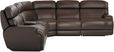 Parker Point Leather 6 Pc Triple Power Reclining Sectional