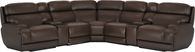 Parker Point Leather 7 Pc Triple Power Reclining Sectional