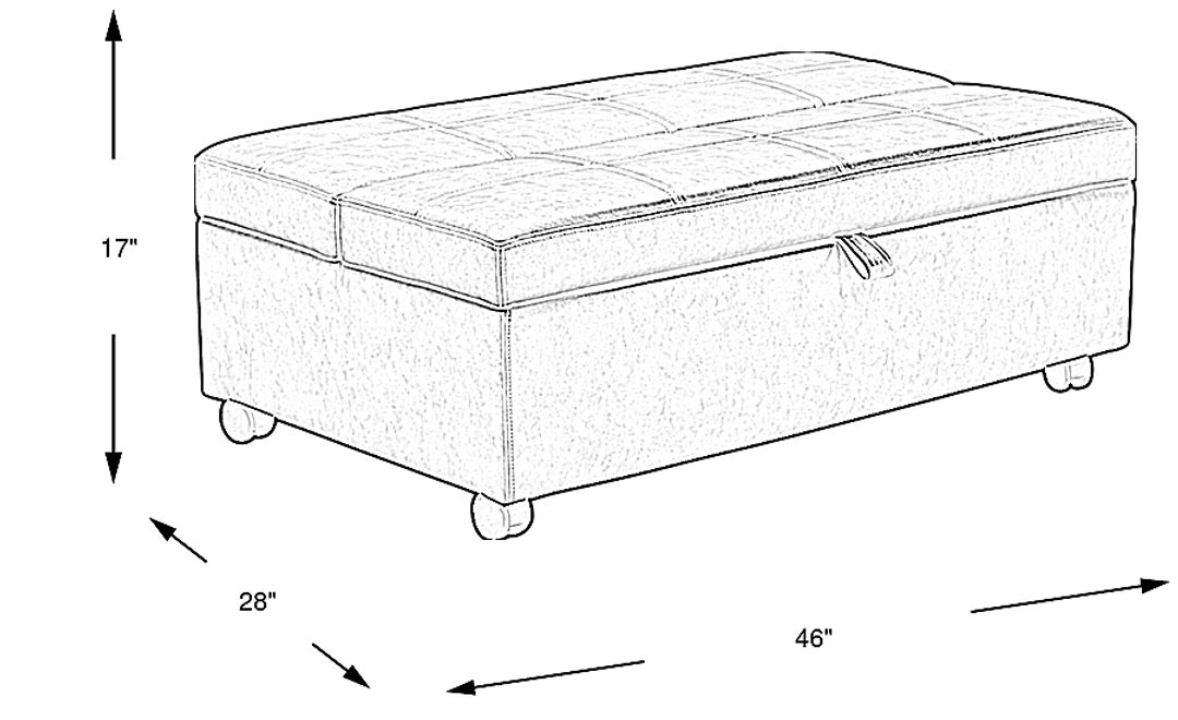 Parker Sleeper Cocktail Ottoman