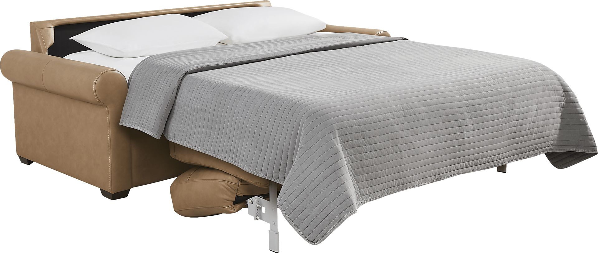Parker Saddle Leather Sleeper Sofa - Image 4