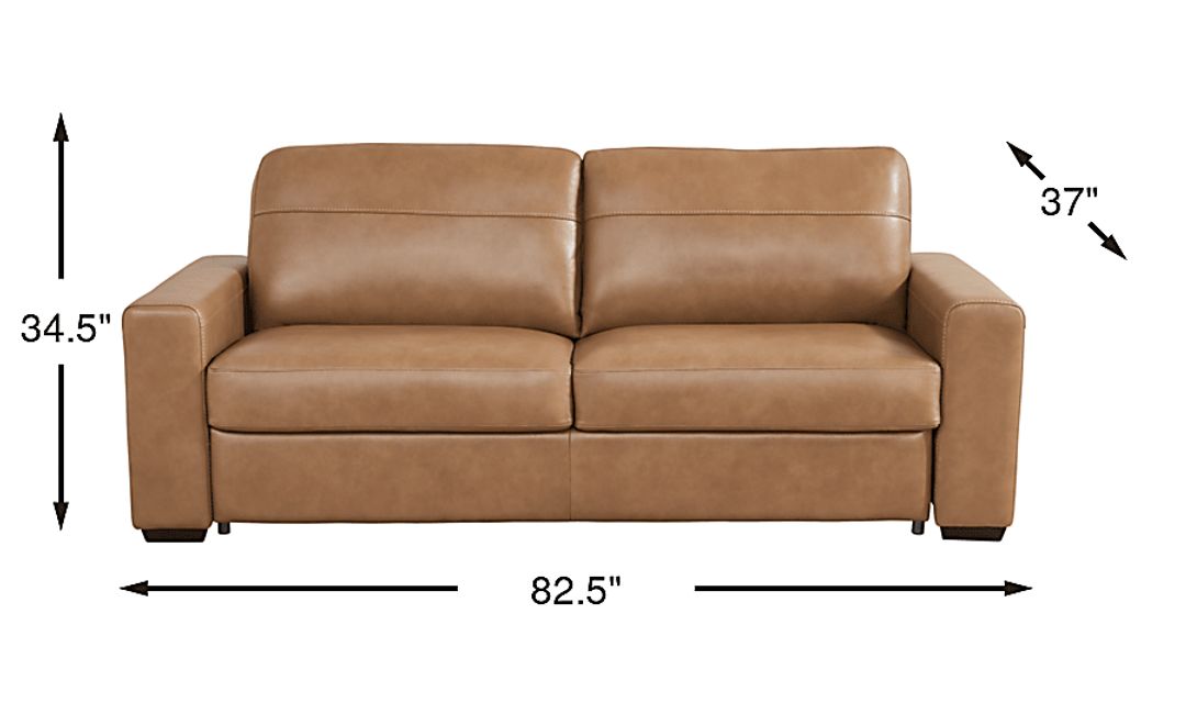 Parker Leather Sleeper Sofa With Track Arms
