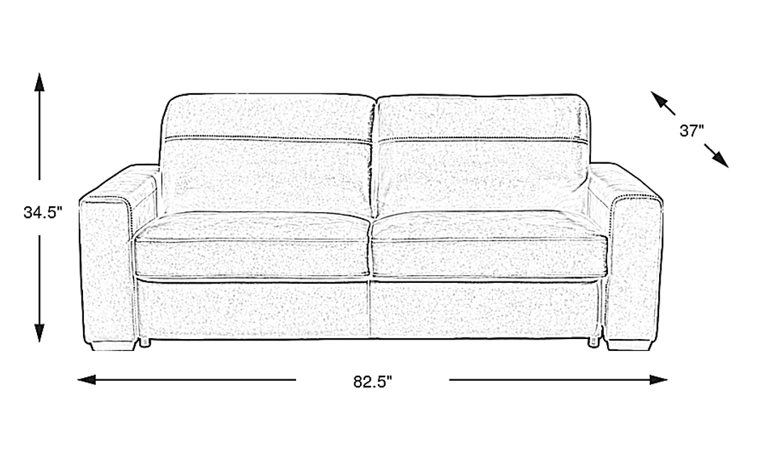 Parker Leather Sleeper Sofa With Track Arms
