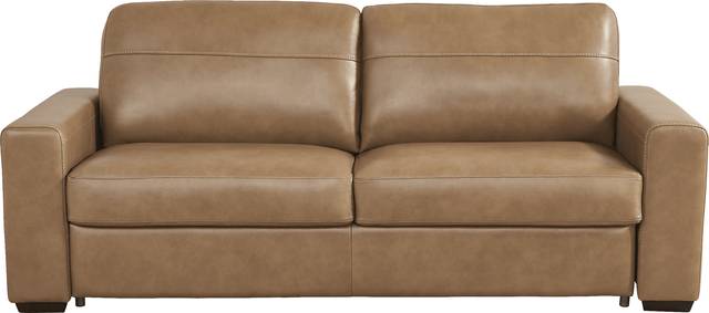 Parker Saddle Leather Sleeper Sofa - Thumbnail - Image 1