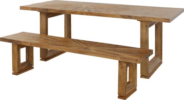 Parkgrove Brown Dining Bench - Thumbnail - Image 8