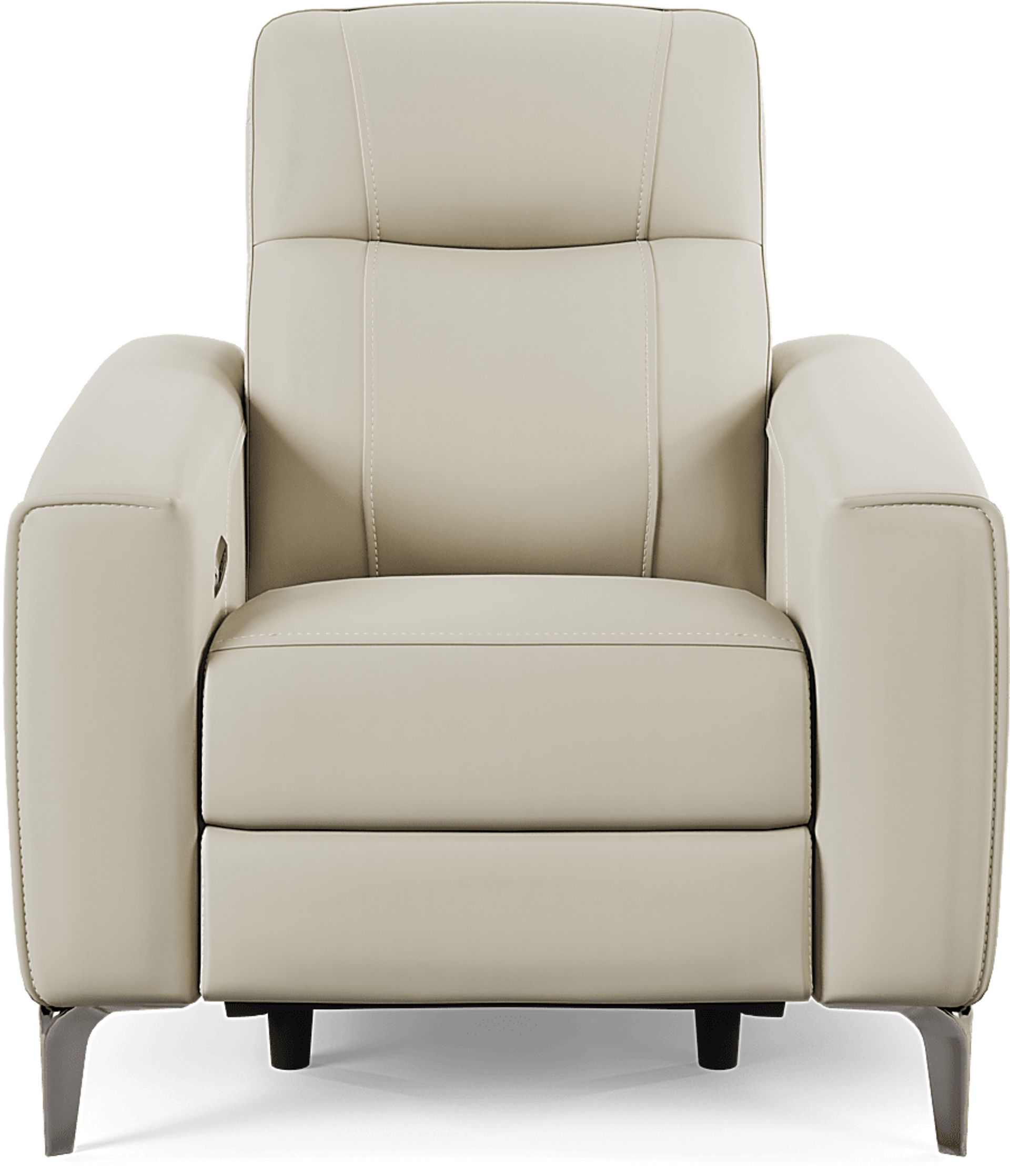 Parkside Heights Beige Leather Dual Power Recliner - Image 2