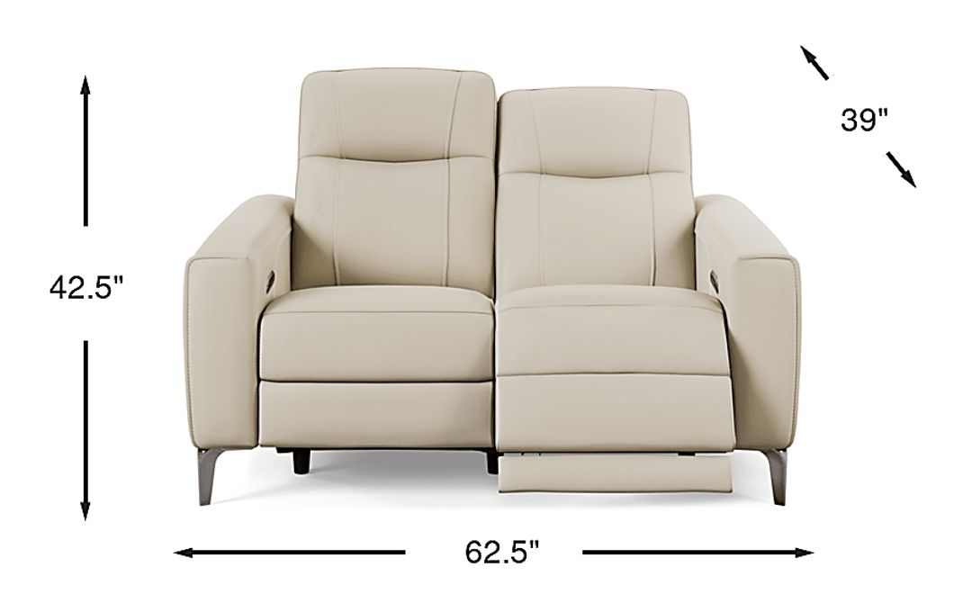 Parkside Heights Leather Dual Power Reclining Loveseat