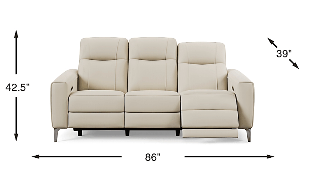 Parkside Heights Leather Dual Power Reclining Sofa