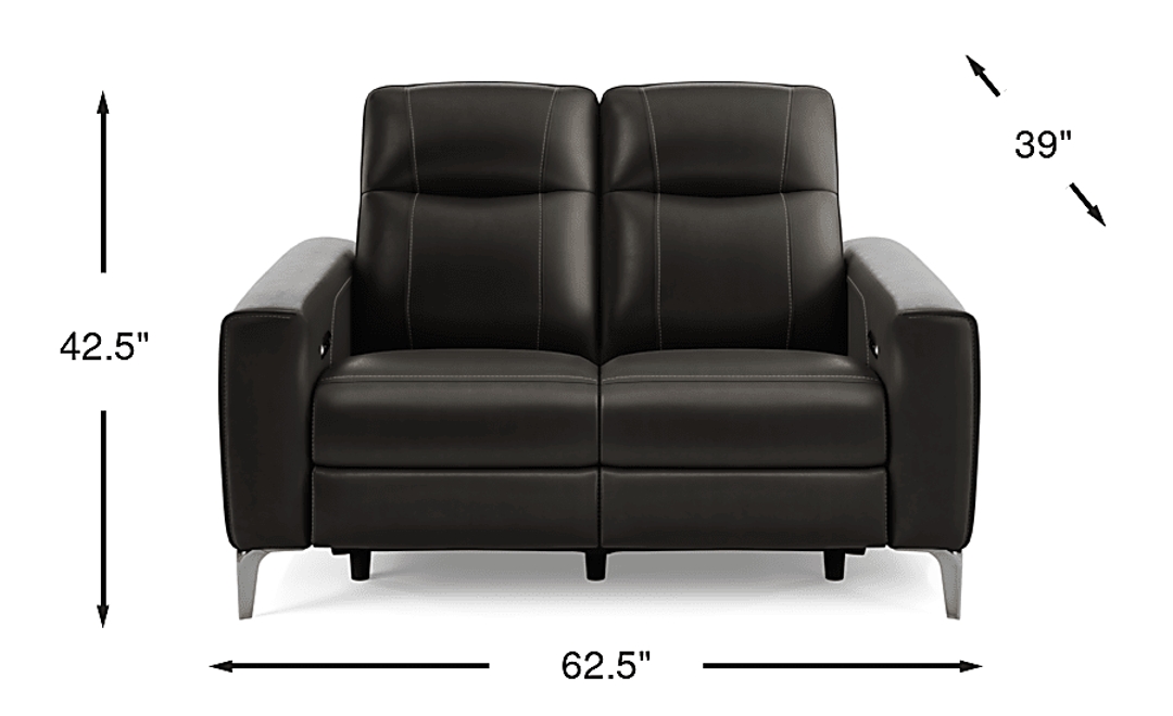 Parkside Heights Leather Dual Power Reclining Loveseat