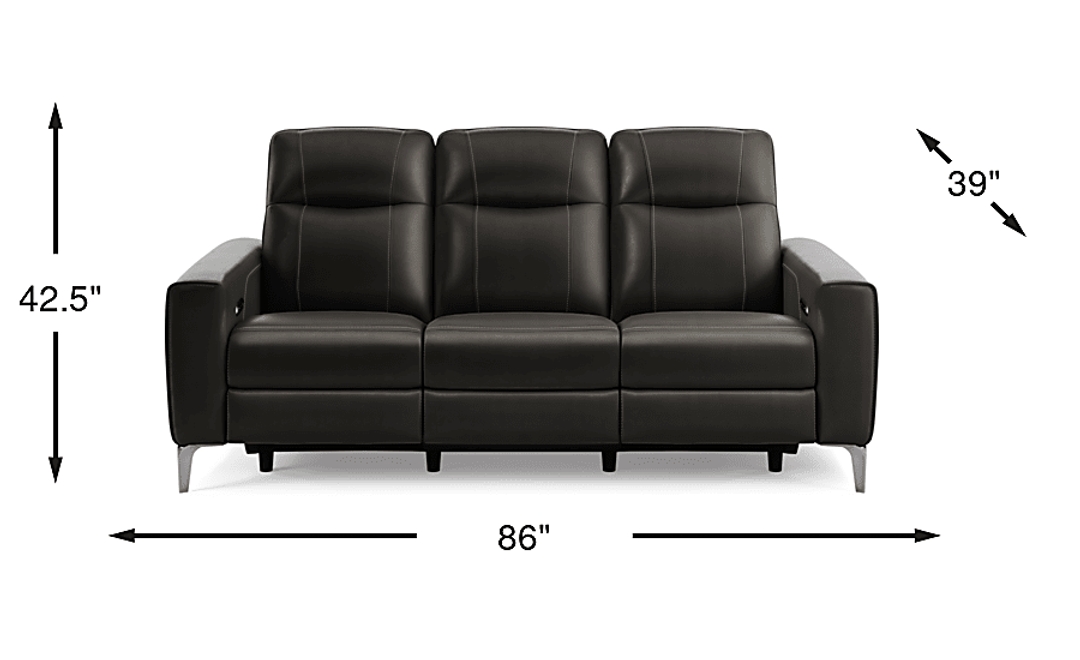 Parkside Heights Leather Dual Power Reclining Sofa