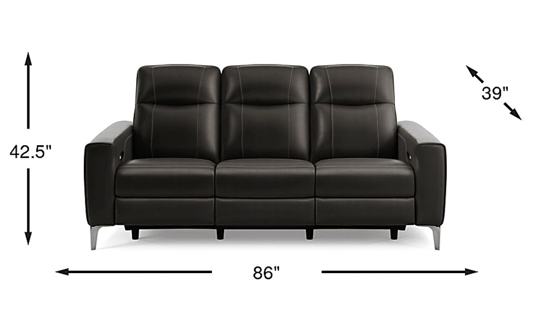 Parkside Heights Leather Dual Power Reclining Sofa