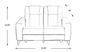 Parkside Heights Leather Stationary Loveseat