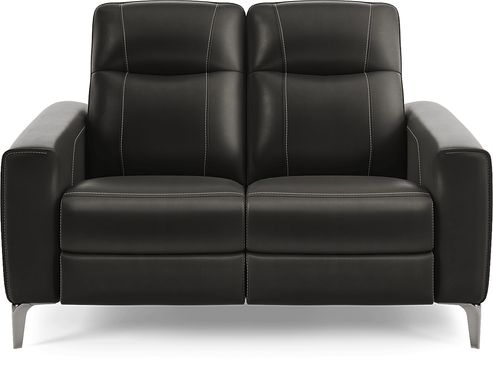 Parkside Heights Black Cherry Leather Loveseat