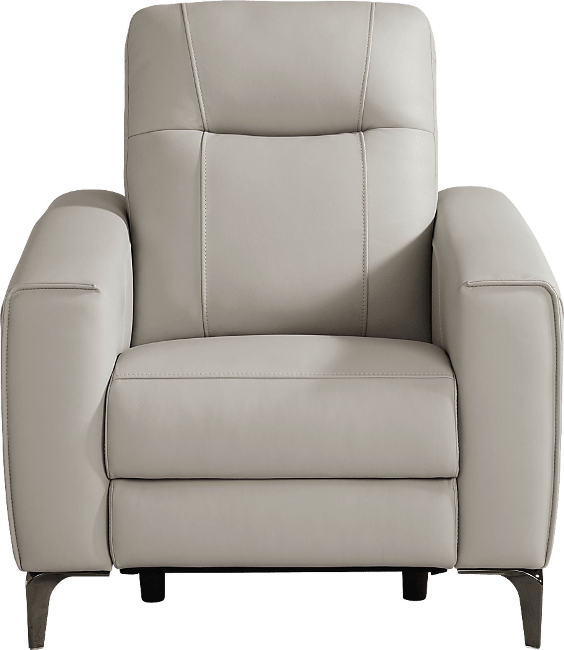 Parkside Heights Gray Leather 3 Pc Living Room with Dual Power Reclining Sofa - Image 8