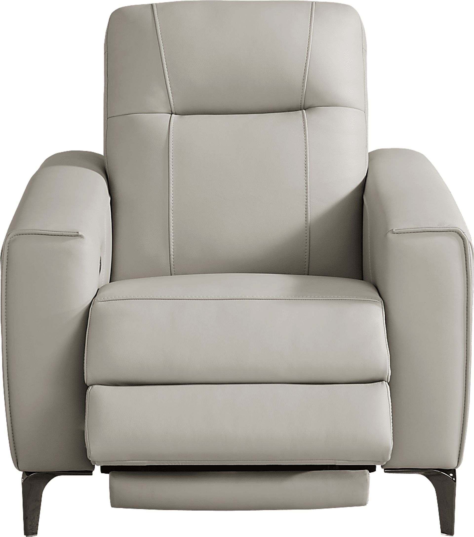 Parkside Heights Gray Leather 3 Pc Living Room with Dual Power Reclining Sofa - Image 9