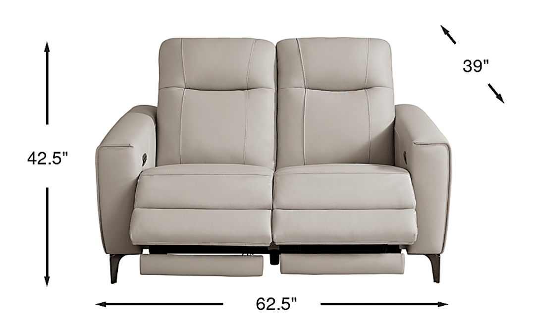 Parkside Heights Leather Dual Power Reclining Loveseat