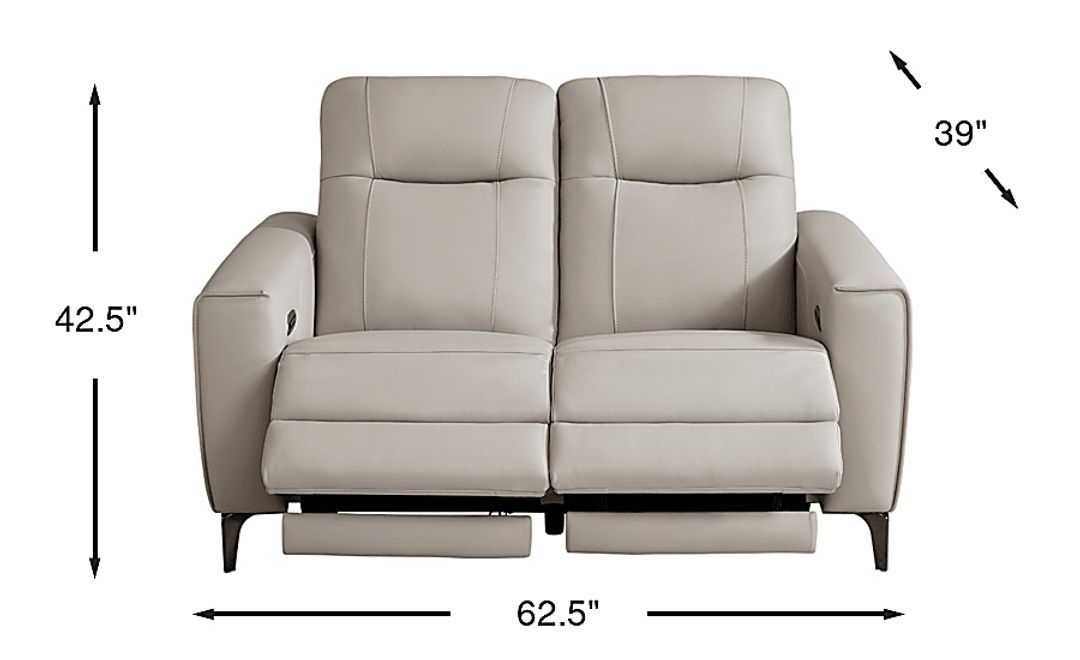 Parkside Heights Leather Dual Power Reclining Loveseat