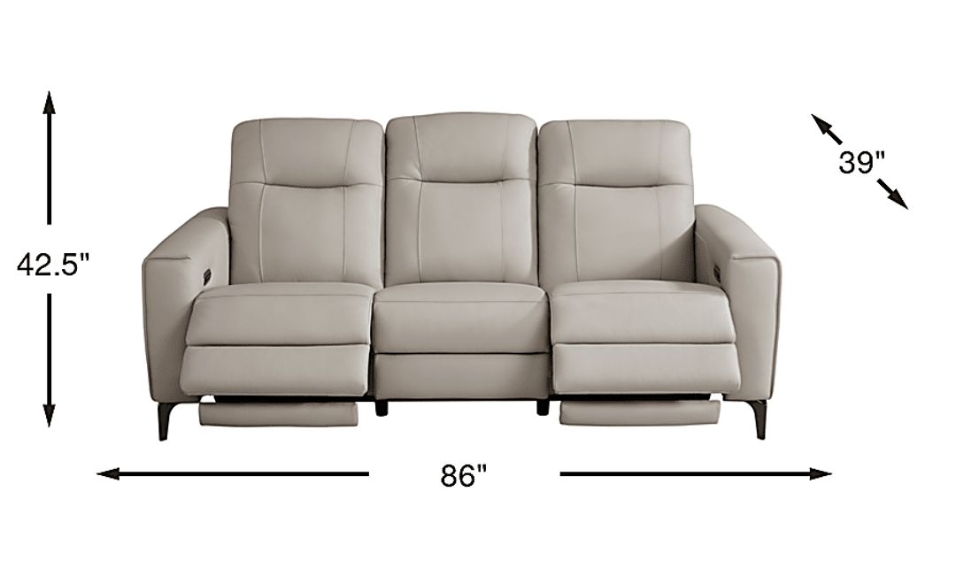 Parkside Heights Leather Dual Power Reclining Sofa